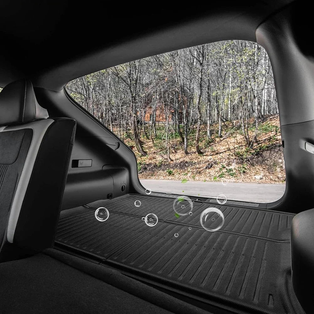 BEVO XPE Floor Mats Custom for KIA EV6 2022 - 2025 2026 All Weather Waterproof Non-Slip Trunk Mat Cargo Liner Rear Backrest Pad