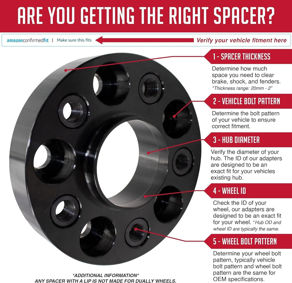 Wheel Spacer Bolt on Spacer Kit 5X110 30Mm 65.1M ID OD with M12X1.25 Black Bolts Fits 2014-2022 Jeep Cherokee 2017-2023 Compass 2015-2023 Renegade