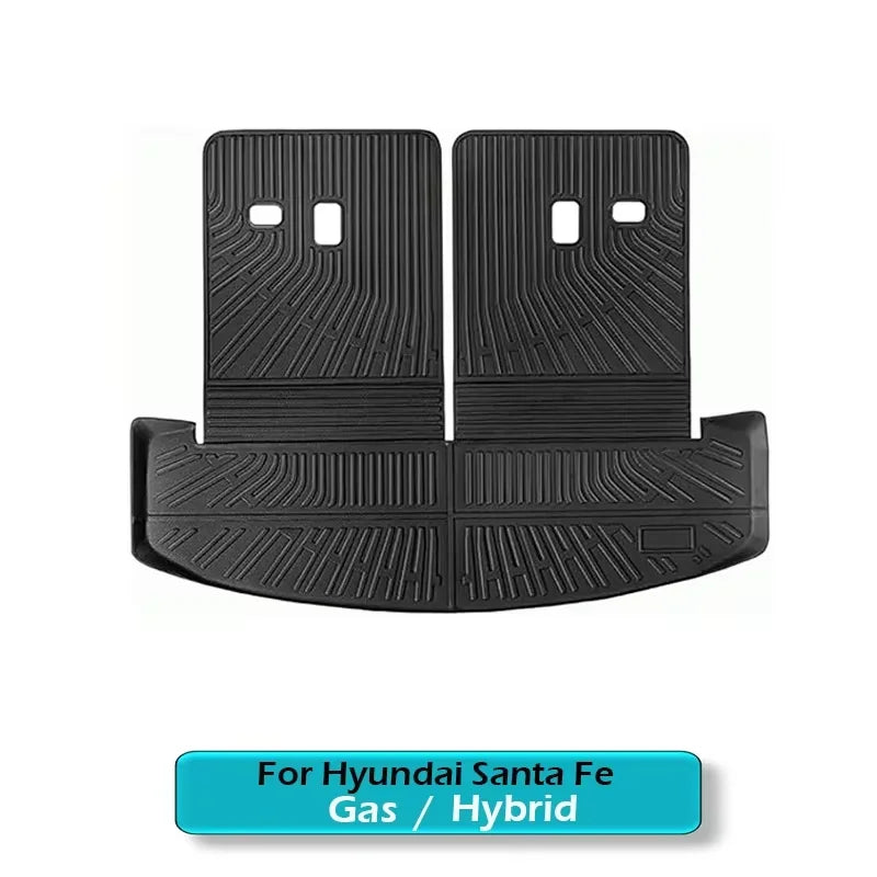 For Hyundai Santa Fe 2024 2025 6 & 7 Seats TPE Floor Mats, All Weather Trunk Mat Waterproof Carpet Custom Fit Fuel & Hybrid
