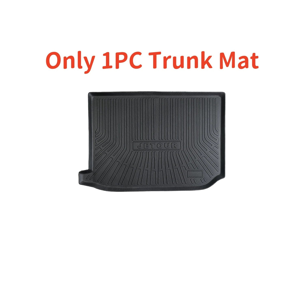 For Jetour T2 Traveler 2024 2025 Floor Mats Trunk Mats, All Weather Waterproof Anti-Slip Front Rear Cargo Liner Mat Foot Pads