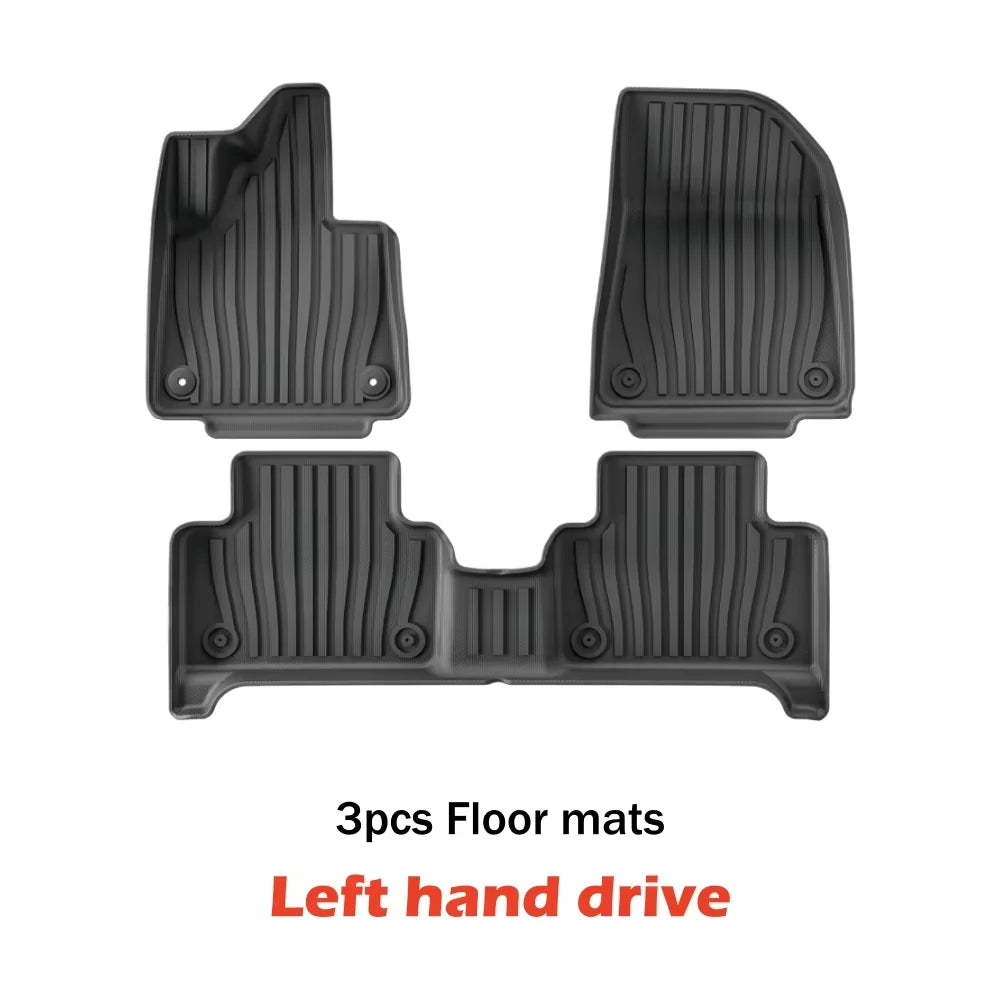 For Volvo EX30 2024 2025 Left & Right Hand Drive TPE Floor Mats Trunk Mat, All Weather Waterproof Cargo Liner Backrest Protector