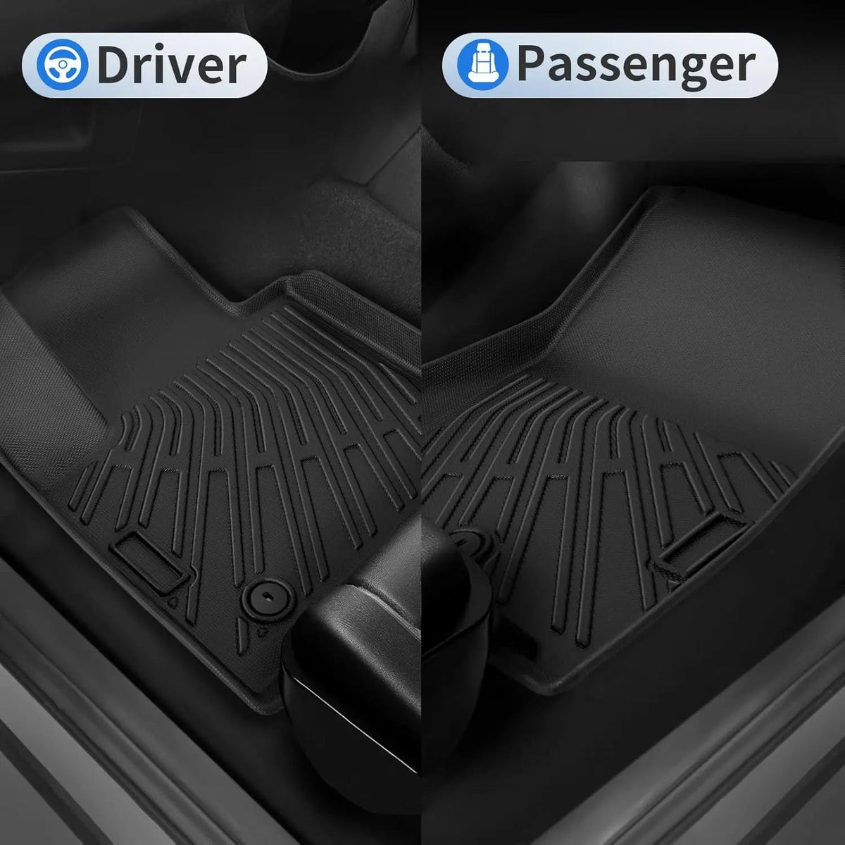 For Hyundai Santa Fe 2024 2025 6 & 7 Seats TPE Floor Mats, All Weather Trunk Mat Waterproof Carpet Custom Fit Fuel & Hybrid
