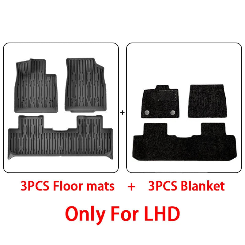 For BYD Seal U Sealion 6 Song plus 2021-2025 2026 TPE Floor Mats and Cargo Liner, All Weather Floor Liners Trunk Mat LHD & RHD