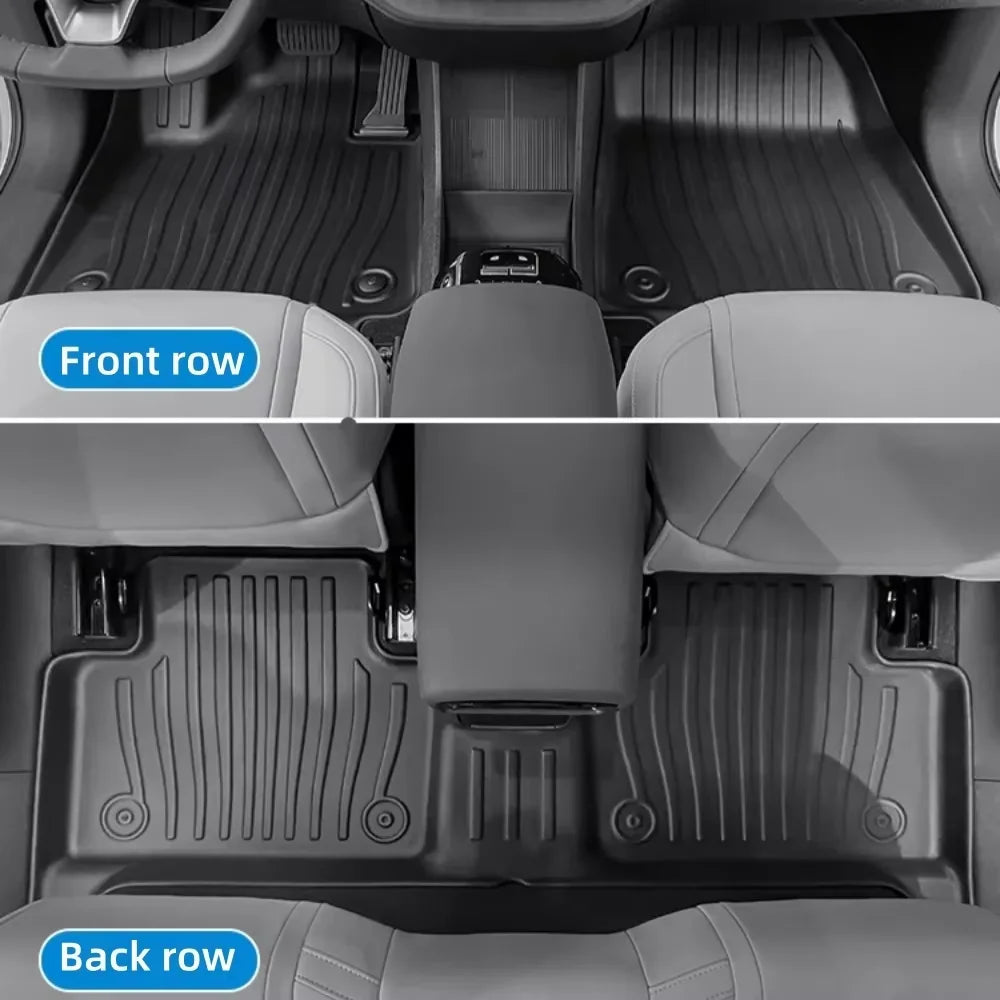 For Volvo EX30 2024 2025 Left & Right Hand Drive TPE Floor Mats Trunk Mat, All Weather Waterproof Cargo Liner Backrest Protector