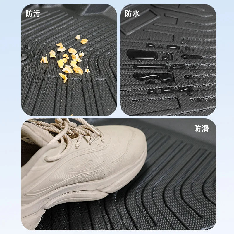 For Jetour T2 Traveler 2024 2025 Floor Mats Trunk Mats, All Weather Waterproof Anti-Slip Front Rear Cargo Liner Mat Foot Pads