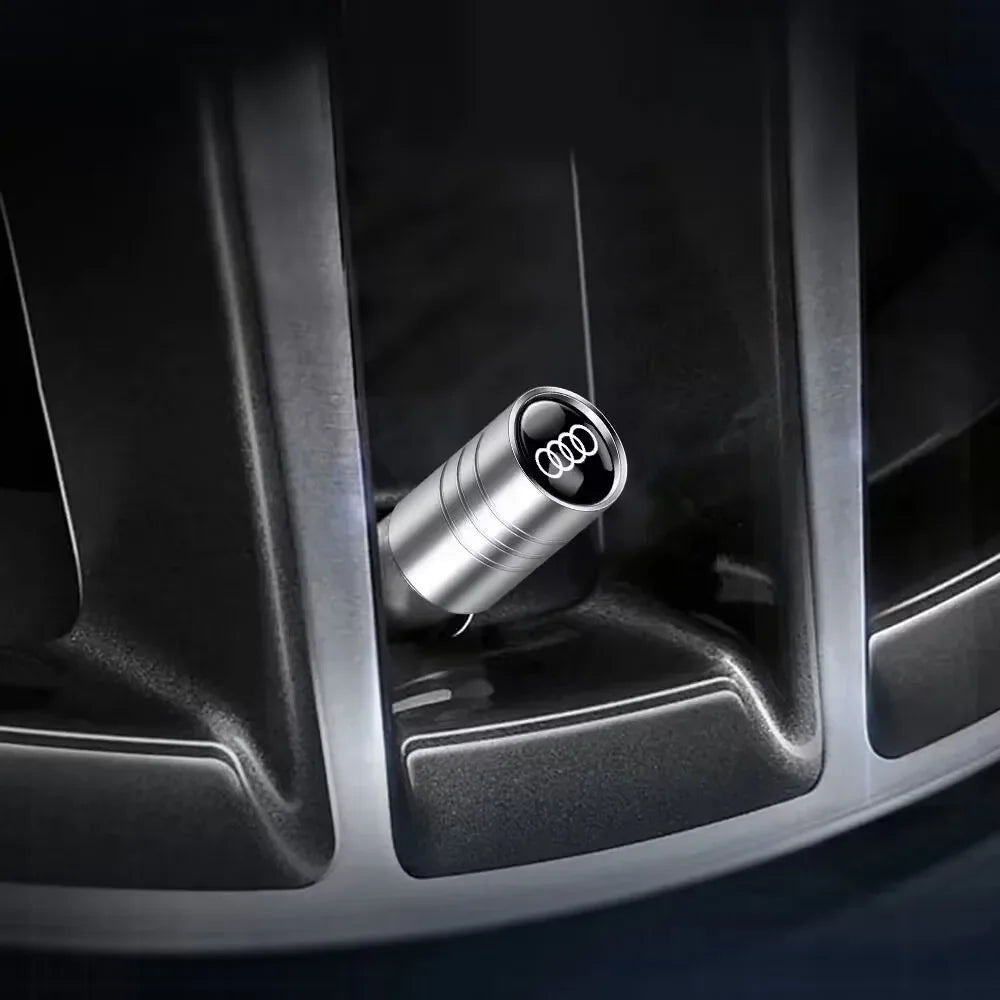 4Pcs Car Wheel Tire Valve Caps Tyre Stem Cover Bolt-In Accessories for  Sline A6 Q7 A7 S3 A8 A3 RS A1 A5 A4 Quattro Q5 Q3 TT