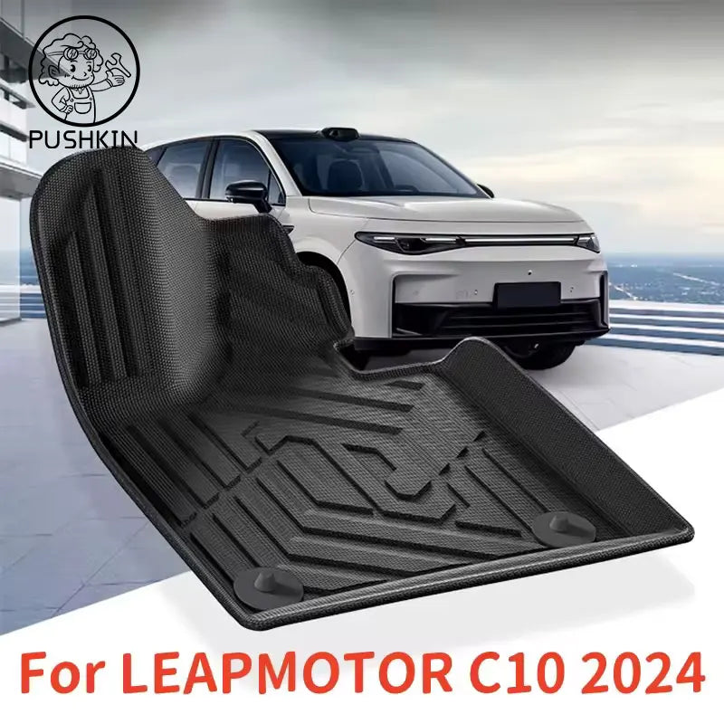 RHD for LEAPMOTOR C10 2024 2025 TPE Floor Mats Cargo Liners All Weather Floor Liners Trunk Mat TPE Heavy Duty Waterproof Pad