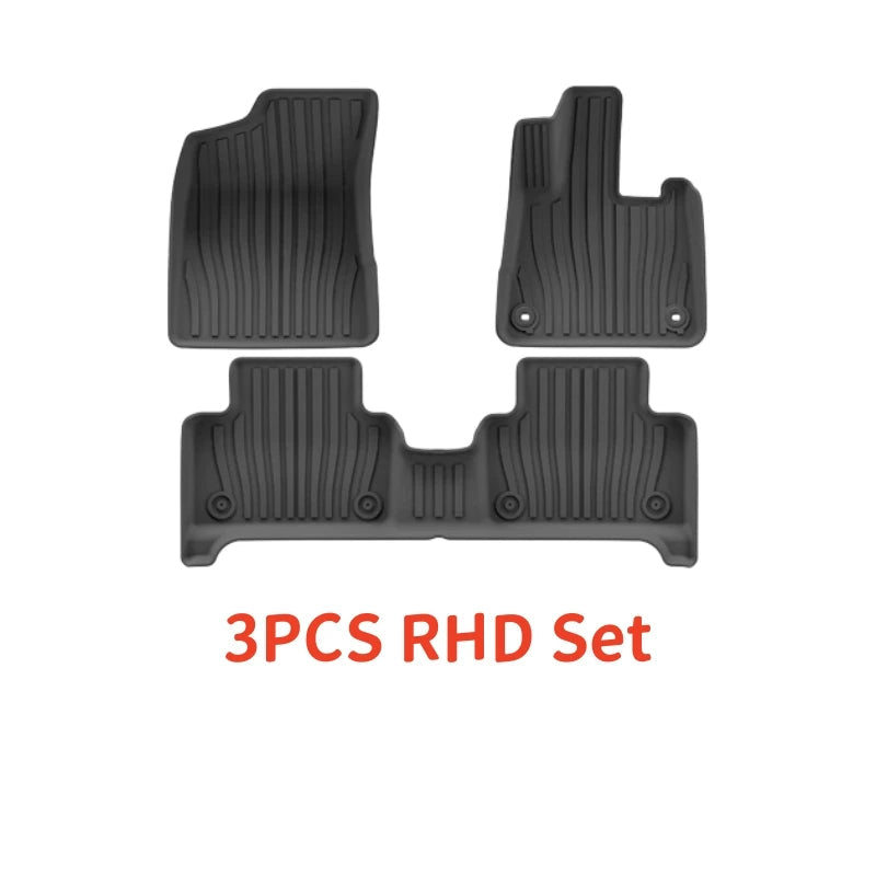 For Volvo EX30 2024 2025 Left & Right Hand Drive TPE Floor Mats Trunk Mat, All Weather Waterproof Cargo Liner Backrest Protector