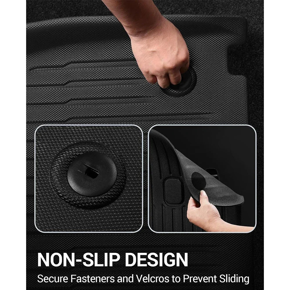 BEVO XPE Floor Mats Custom for KIA EV6 2022 - 2025 2026 All Weather Waterproof Non-Slip Trunk Mat Cargo Liner Rear Backrest Pad