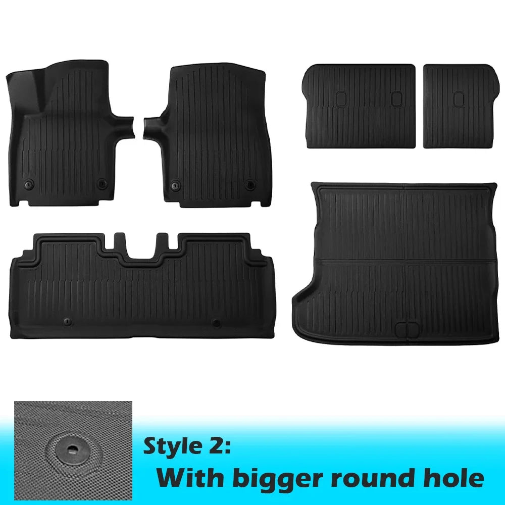 BEVO XPE Floor Mats Custom for KIA EV6 2022 - 2025 2026 All Weather Waterproof Non-Slip Trunk Mat Cargo Liner Rear Backrest Pad