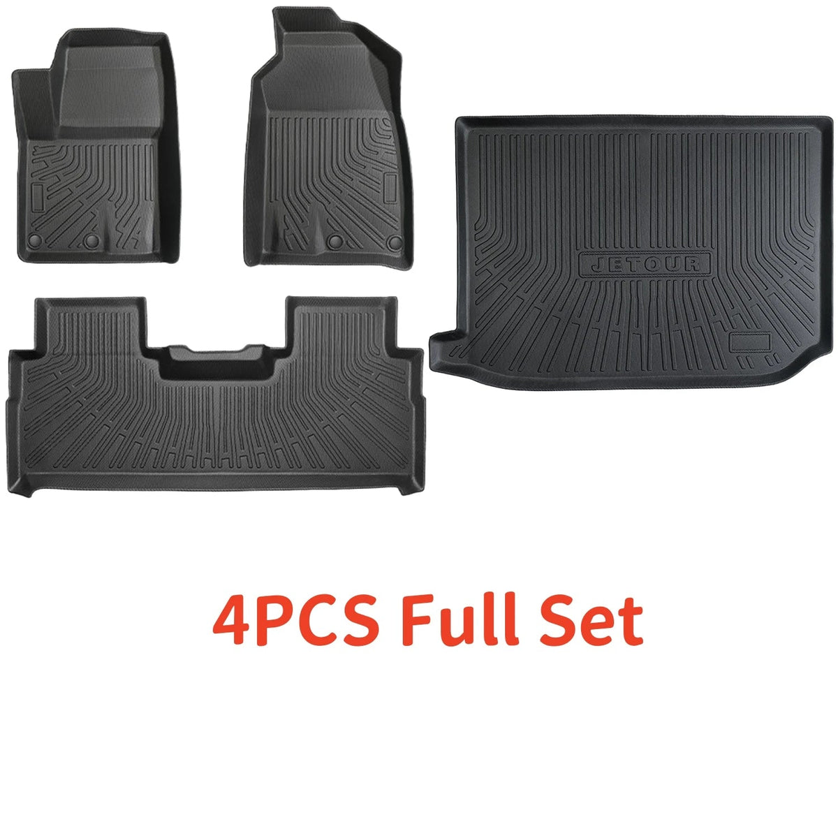 For Jetour T2 Traveler 2024 2025 Floor Mats Trunk Mats, All Weather Waterproof Anti-Slip Front Rear Cargo Liner Mat Foot Pads