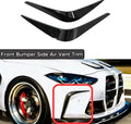 Front Bumper Side Air Vent Trim Glossy Black Carbon Fiber Painted