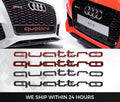 Quattro Emblem 3D ABS Car Front Grille Emblem For Audi A3 A4 A5 A6 A6L A7 A8 Q3 Q5 Q7 S3 S4 S5 RS3 RS4 RS6 Badge Accessories