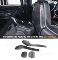 Real Dry Carbon Fiber Car Interior Seat Back Covers Trims Accessories for BMW F80 M3 F82 F83 M4 F87 M2 M2C 2014 - 2019