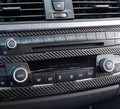 For BMW F30 F31 F32 F33 F34 F35 F36 F80 M3 M4 Dry Carbon Fiber AC Radio Trim Add on Style