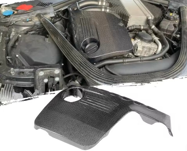 Carbon Fiber Front Engine Cover Trim for BMW F80 M3 F82 F83 M4 F87 M2 2014-2019 Car Hood Engine Cover Trim Hood Bonnet Protector