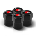 4Pcs Car Wheel Tire Valve Caps Tyre Stem Cover Bolt-In Accessories for  Sline A6 Q7 A7 S3 A8 A3 RS A1 A5 A4 Quattro Q5 Q3 TT