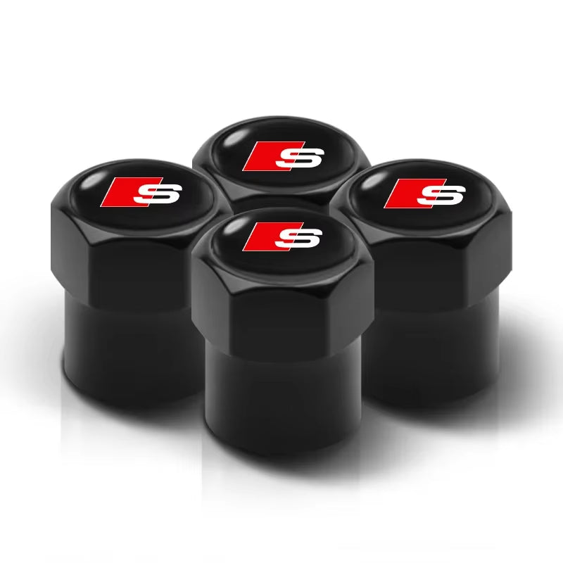 4Pcs Car Wheel Tire Valve Caps Tyre Stem Cover Bolt-In Accessories for  Sline A6 Q7 A7 S3 A8 A3 RS A1 A5 A4 Quattro Q5 Q3 TT