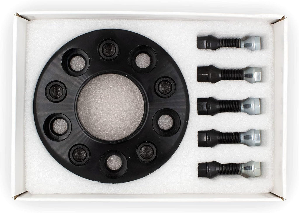 Wheel Spacer Bolt on Spacer Kit 5X110 30Mm 65.1M ID OD with M12X1.25 Black Bolts Fits 2014-2022 Jeep Cherokee 2017-2023 Compass 2015-2023 Renegade