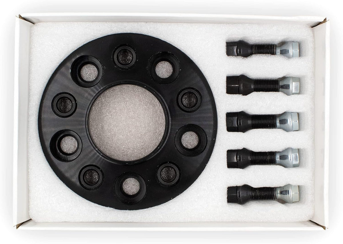 Wheel Spacer Bolt on Spacer Kit 5X110 30Mm 65.1M ID OD with M12X1.25 Black Bolts Fits 2014-2022 Jeep Cherokee 2017-2023 Compass 2015-2023 Renegade