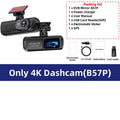 Dash Cam UHD 4K for Car Camera Night Vision with GPS Wifi 24H Parking Loop Record 4K Front and 1080P Rear Dual Lens