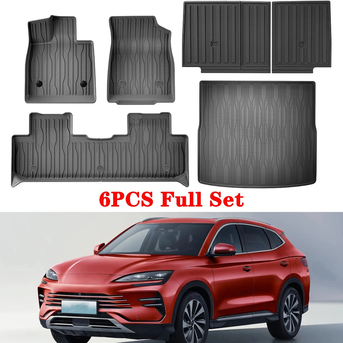 For BYD Seal U Sealion 6 Song plus 2021-2025 2026 TPE Floor Mats and Cargo Liner, All Weather Floor Liners Trunk Mat LHD & RHD