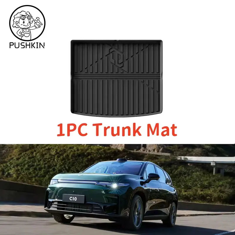 RHD for LEAPMOTOR C10 2024 2025 TPE Floor Mats Cargo Liners All Weather Floor Liners Trunk Mat TPE Heavy Duty Waterproof Pad
