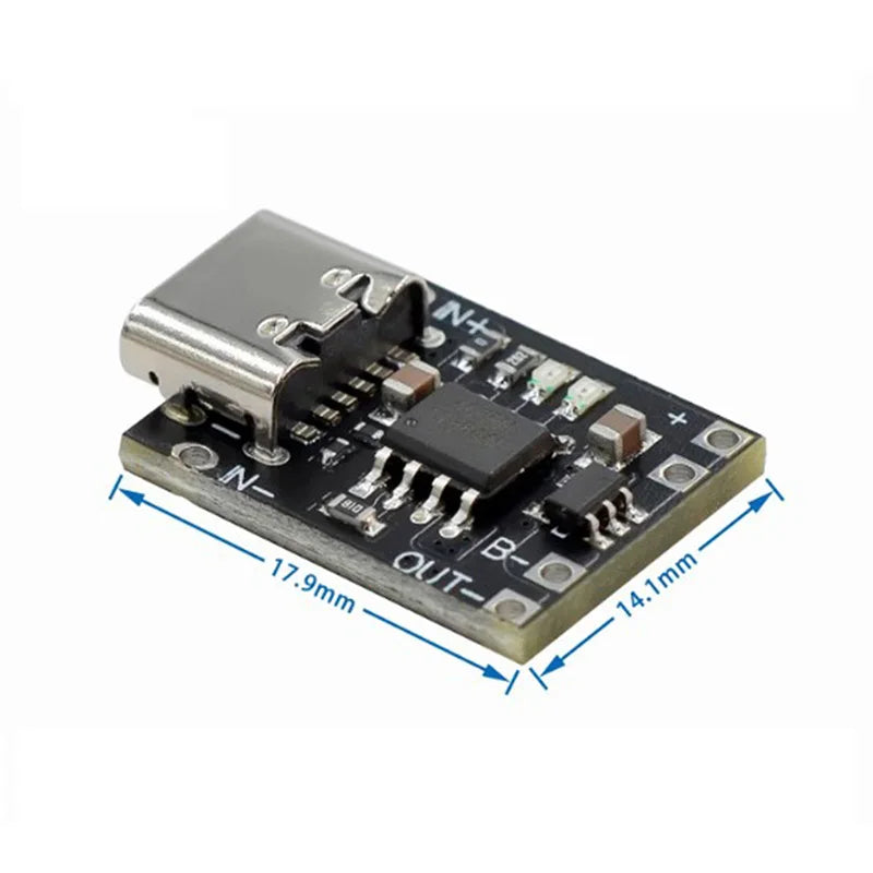 Ultra-Small Lithium Battery Charging Panel 1A Ternary Lithium Battery 3.7V4.2V Charger Module Type-C with Protection Board