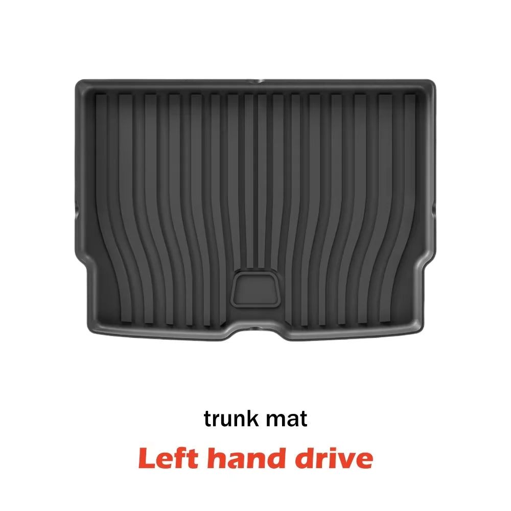 For Volvo EX30 2024 2025 Left & Right Hand Drive TPE Floor Mats Trunk Mat, All Weather Waterproof Cargo Liner Backrest Protector