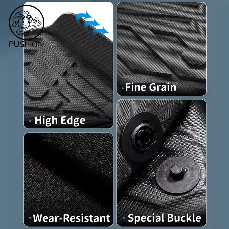 RHD for LEAPMOTOR C10 2024 2025 TPE Floor Mats Cargo Liners All Weather Floor Liners Trunk Mat TPE Heavy Duty Waterproof Pad