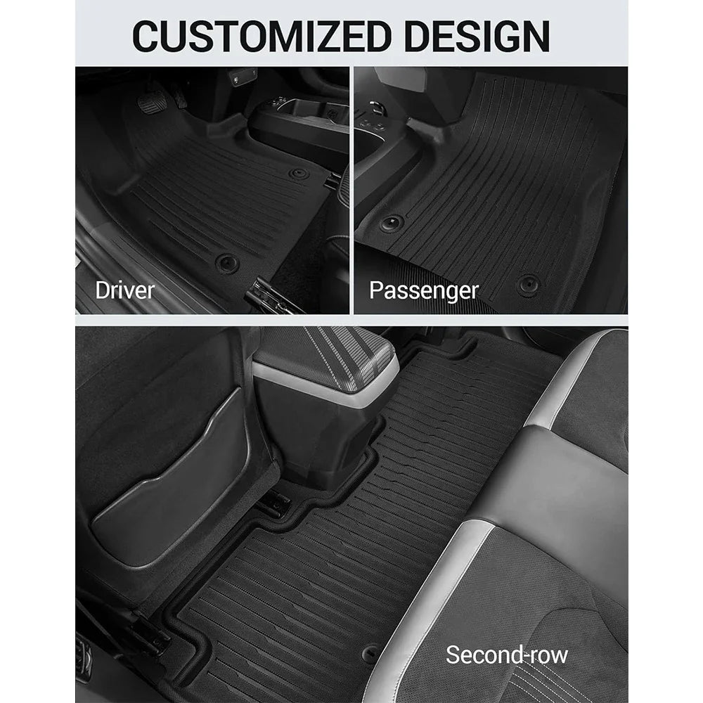 BEVO XPE Floor Mats Custom for KIA EV6 2022 - 2025 2026 All Weather Waterproof Non-Slip Trunk Mat Cargo Liner Rear Backrest Pad