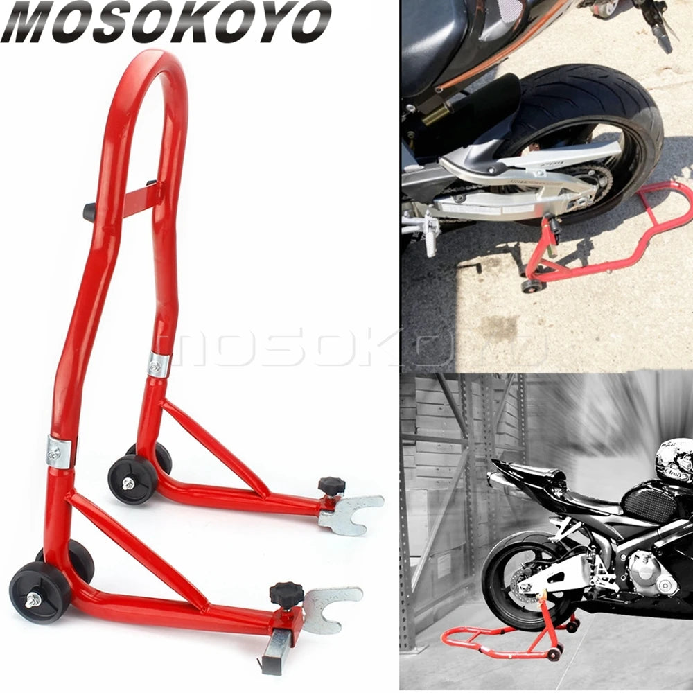750LB Motorcycle Stand Universal Rear Wheel Support Frame Adjustment Width 7.48"-13.38" Motorbike Lift Stands Tire Repair Tools