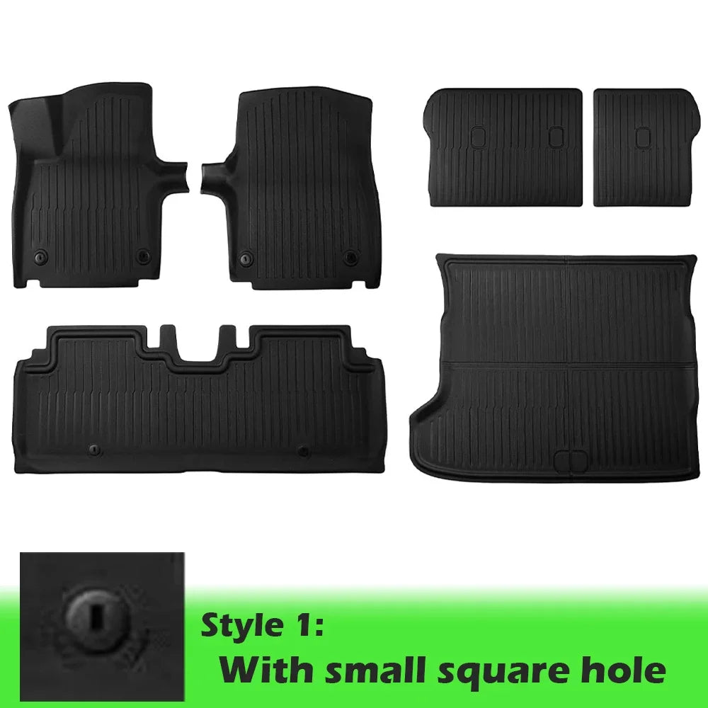 BEVO XPE Floor Mats Custom for KIA EV6 2022 - 2025 2026 All Weather Waterproof Non-Slip Trunk Mat Cargo Liner Rear Backrest Pad
