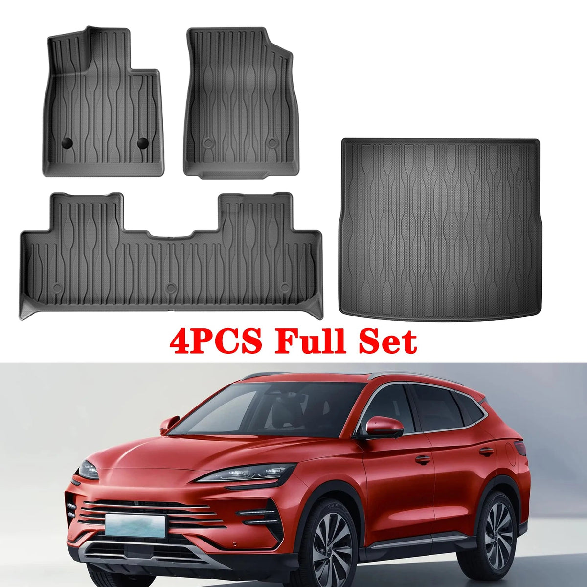 For BYD Seal U Sealion 6 Song plus 2021-2025 2026 TPE Floor Mats and Cargo Liner, All Weather Floor Liners Trunk Mat LHD & RHD