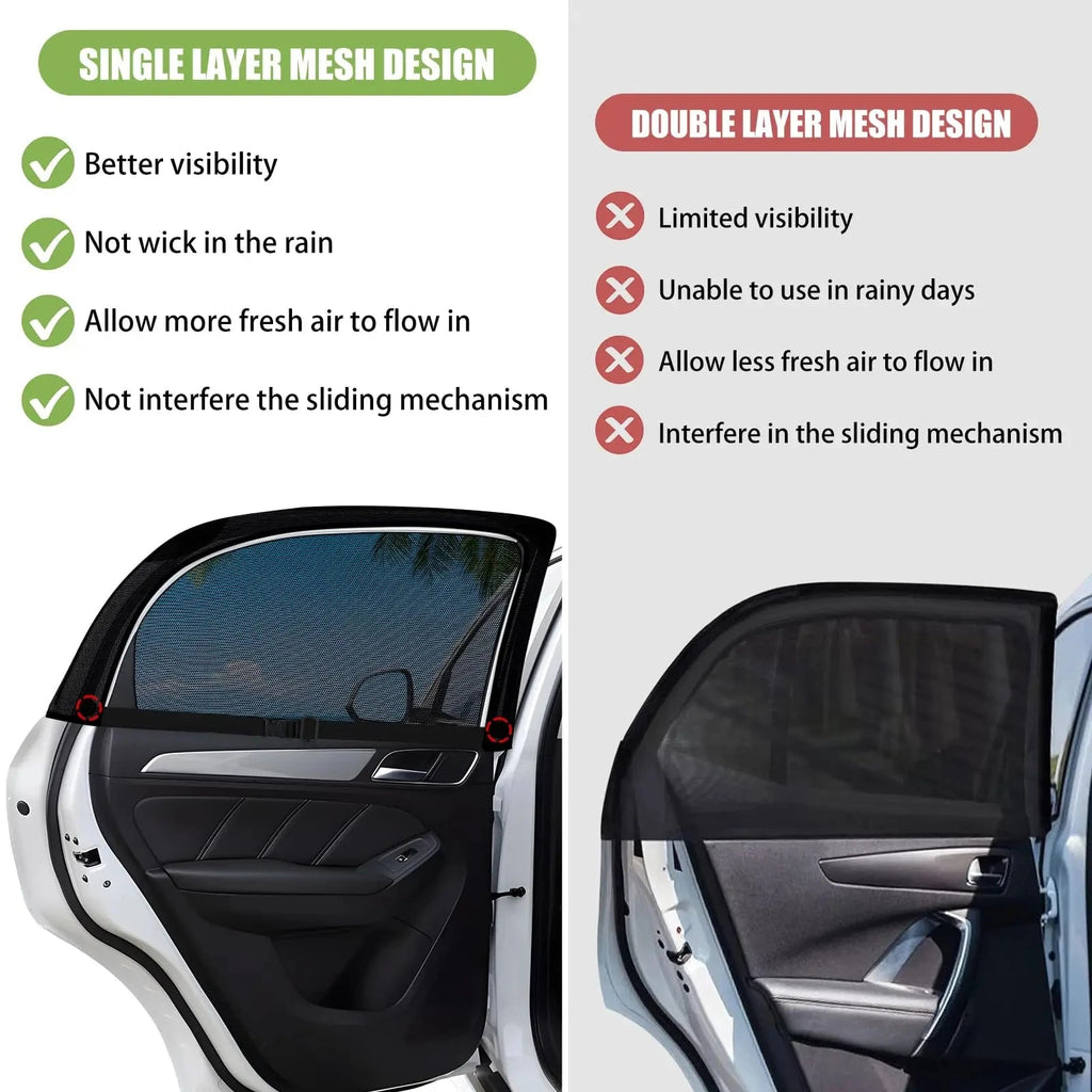 Car Window Mesh Sunshade Heat Insulation and Sun Protection Strong Magnetic Sunshade Suitable for Car Side Window Sunshades